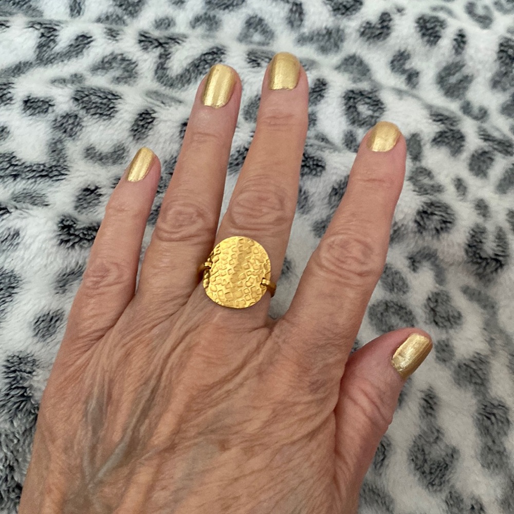 Stainless Steel gold tone ring